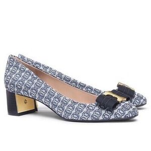 Tory Burch Women's Gemini Link Printed Bow Pumps